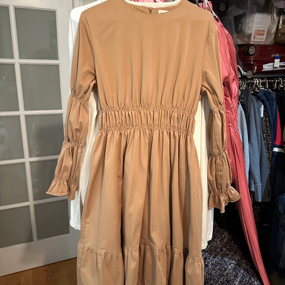 Small designer cotton knee length dress